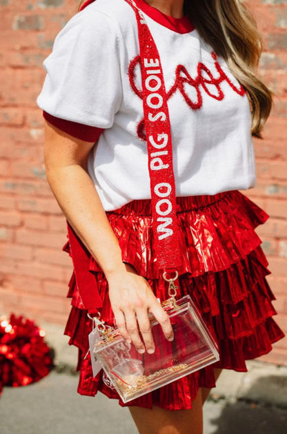 Woo Pig Sooie University of Arkansas Beaded Purse Strap