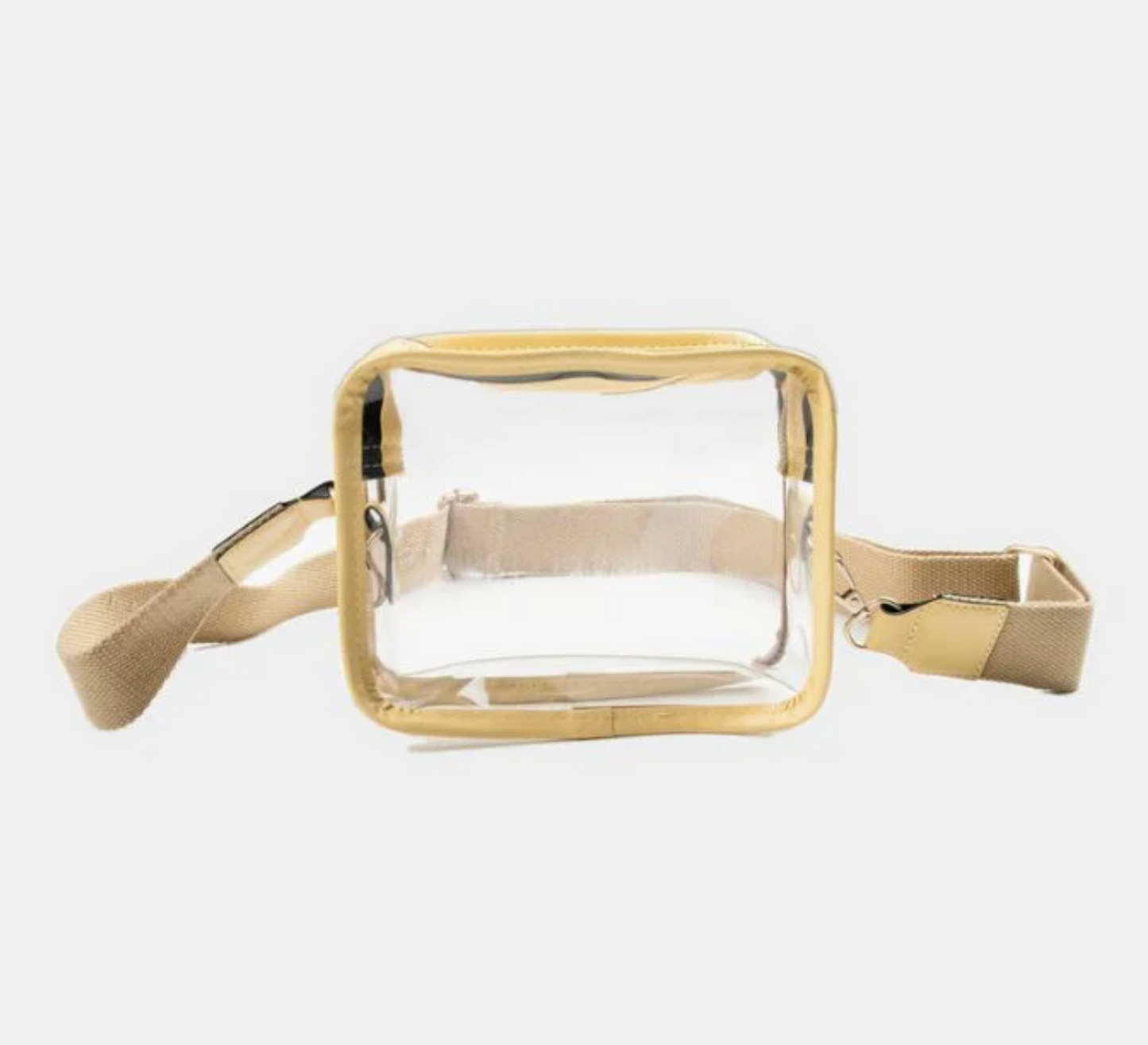clear gold stadium bag for University of Florida purse strap