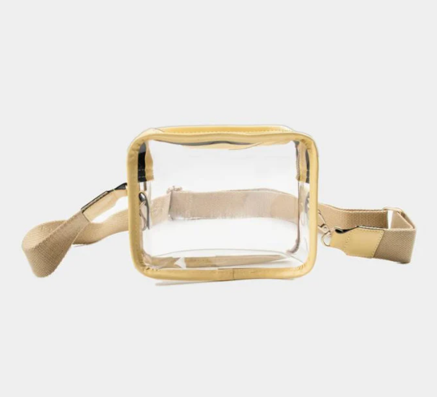 clear gold stadium bag for University of Florida purse strap