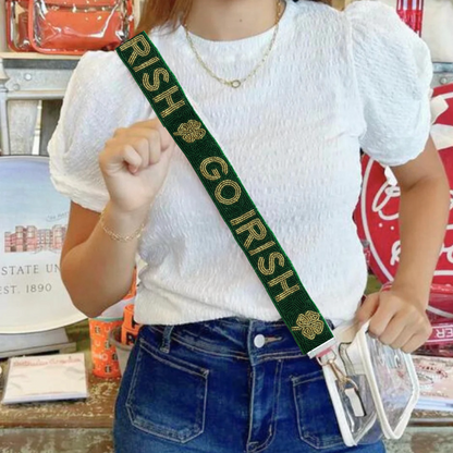 Notre Dame Beaded Purse Strap | Go Irish Beaded Purse Strap