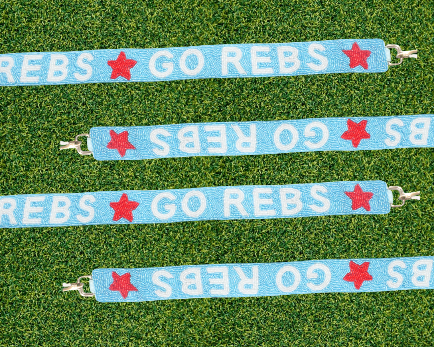 Ole Miss beaded purse strap