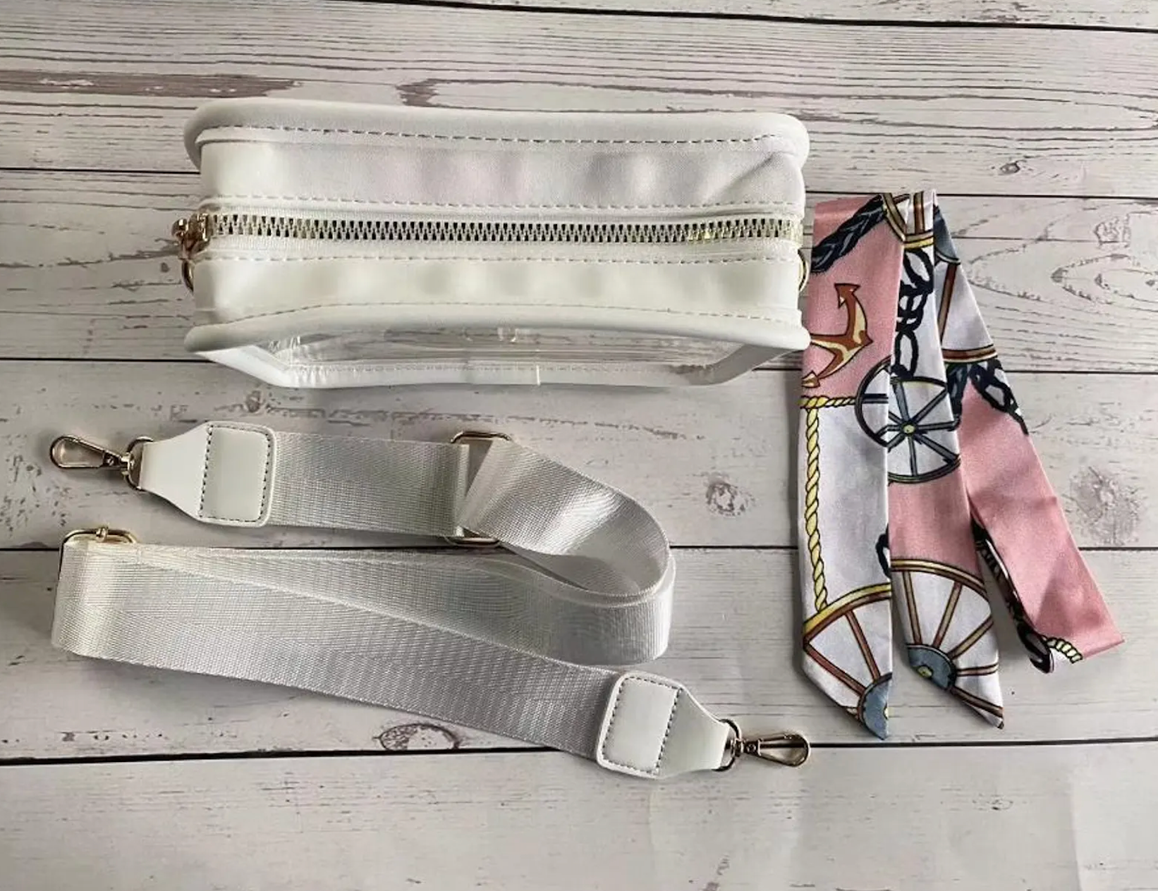 Oklahoma Sooners beaded purse with white clear stadium bag